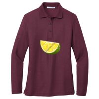 Ladies Silk Touch Long Sleeve Polo Thumbnail