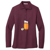 Ladies Silk Touch Long Sleeve Polo Thumbnail