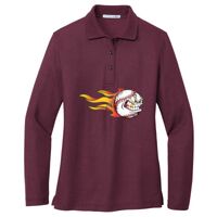 Ladies Silk Touch Long Sleeve Polo Thumbnail