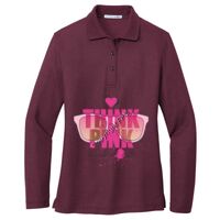 Ladies Silk Touch Long Sleeve Polo Thumbnail