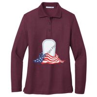 Ladies Silk Touch Long Sleeve Polo Thumbnail