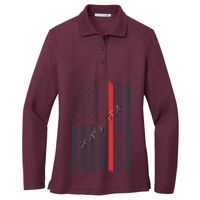 Ladies Silk Touch Long Sleeve Polo Thumbnail