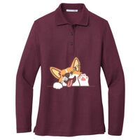 Ladies Silk Touch Long Sleeve Polo Thumbnail