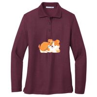 Ladies Silk Touch Long Sleeve Polo Thumbnail