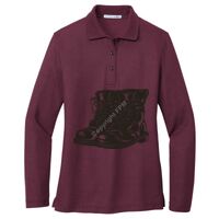 Ladies Silk Touch Long Sleeve Polo Thumbnail