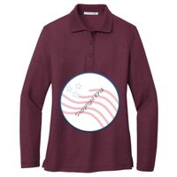 Ladies Silk Touch Long Sleeve Polo Thumbnail