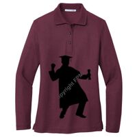 Ladies Silk Touch Long Sleeve Polo Thumbnail