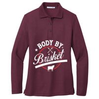 Ladies Silk Touch Long Sleeve Polo Thumbnail