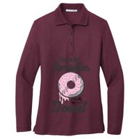 Ladies Silk Touch Long Sleeve Polo Thumbnail