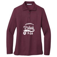 Ladies Silk Touch Long Sleeve Polo Thumbnail