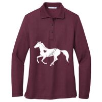 Ladies Silk Touch Long Sleeve Polo Thumbnail