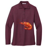 Ladies Silk Touch Long Sleeve Polo Thumbnail