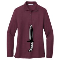 Ladies Silk Touch Long Sleeve Polo Thumbnail