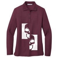 Ladies Silk Touch Long Sleeve Polo Thumbnail