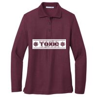 Ladies Silk Touch Long Sleeve Polo Thumbnail