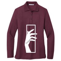 Ladies Silk Touch Long Sleeve Polo Thumbnail