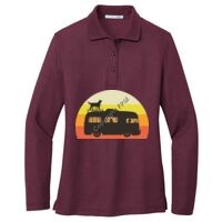 Ladies Silk Touch Long Sleeve Polo Thumbnail