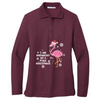 Ladies Silk Touch Long Sleeve Polo Thumbnail