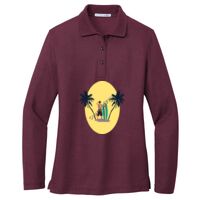 Ladies Silk Touch Long Sleeve Polo Thumbnail