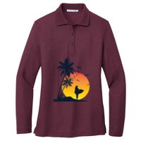 Ladies Silk Touch Long Sleeve Polo Thumbnail