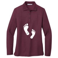 Ladies Silk Touch Long Sleeve Polo Thumbnail