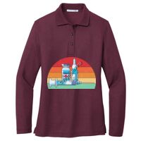 Ladies Silk Touch Long Sleeve Polo Thumbnail