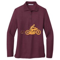 Ladies Silk Touch Long Sleeve Polo Thumbnail