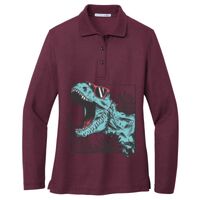 Ladies Silk Touch Long Sleeve Polo Thumbnail