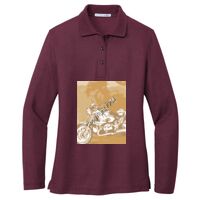 Ladies Silk Touch Long Sleeve Polo Thumbnail