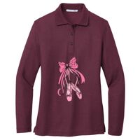 Ladies Silk Touch Long Sleeve Polo Thumbnail