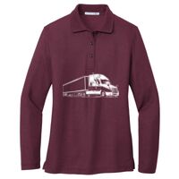 Ladies Silk Touch Long Sleeve Polo Thumbnail