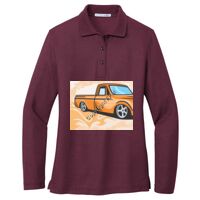 Ladies Silk Touch Long Sleeve Polo Thumbnail