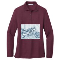 Ladies Silk Touch Long Sleeve Polo Thumbnail