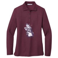 Ladies Silk Touch Long Sleeve Polo Thumbnail