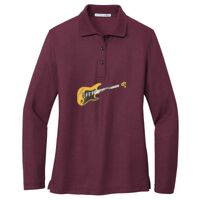 Ladies Silk Touch Long Sleeve Polo Thumbnail