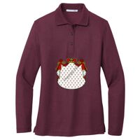 Ladies Silk Touch Long Sleeve Polo Thumbnail