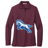 Ladies Silk Touch Long Sleeve Polo Thumbnail