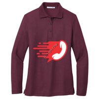 Ladies Silk Touch Long Sleeve Polo Thumbnail