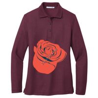 Ladies Silk Touch Long Sleeve Polo Thumbnail