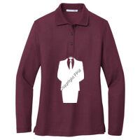 Ladies Silk Touch Long Sleeve Polo Thumbnail