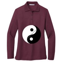 Ladies Silk Touch Long Sleeve Polo Thumbnail
