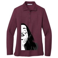 Ladies Silk Touch Long Sleeve Polo Thumbnail