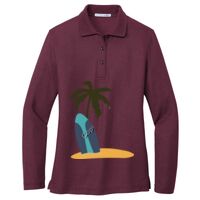 Ladies Silk Touch Long Sleeve Polo Thumbnail