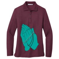 Ladies Silk Touch Long Sleeve Polo Thumbnail