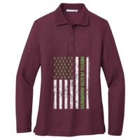 Ladies Silk Touch Long Sleeve Polo Thumbnail