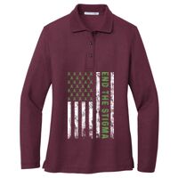 Ladies Silk Touch Long Sleeve Polo Thumbnail