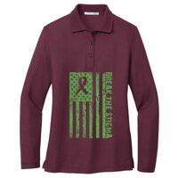 Ladies Silk Touch Long Sleeve Polo Thumbnail