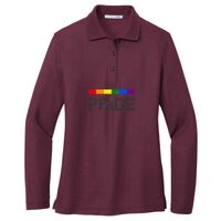 Ladies Silk Touch Long Sleeve Polo Thumbnail