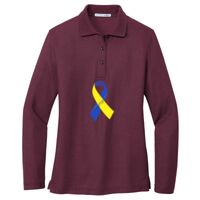 Ladies Silk Touch Long Sleeve Polo Thumbnail