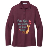 Ladies Silk Touch Long Sleeve Polo Thumbnail